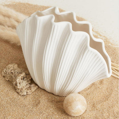 Vase Coquillage Blanc Danish Pastel