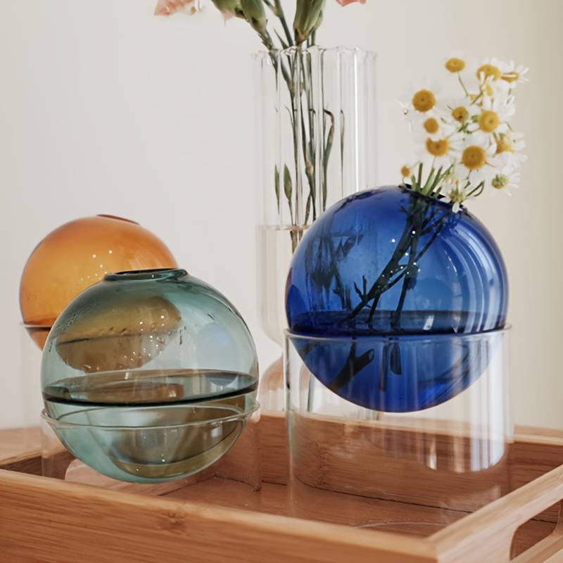 Vaza rotunda de sticla Danish Pastel